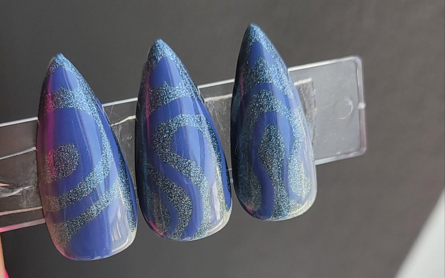 Cat Eye - Midnight Mist Swirl Stiletto Press - On