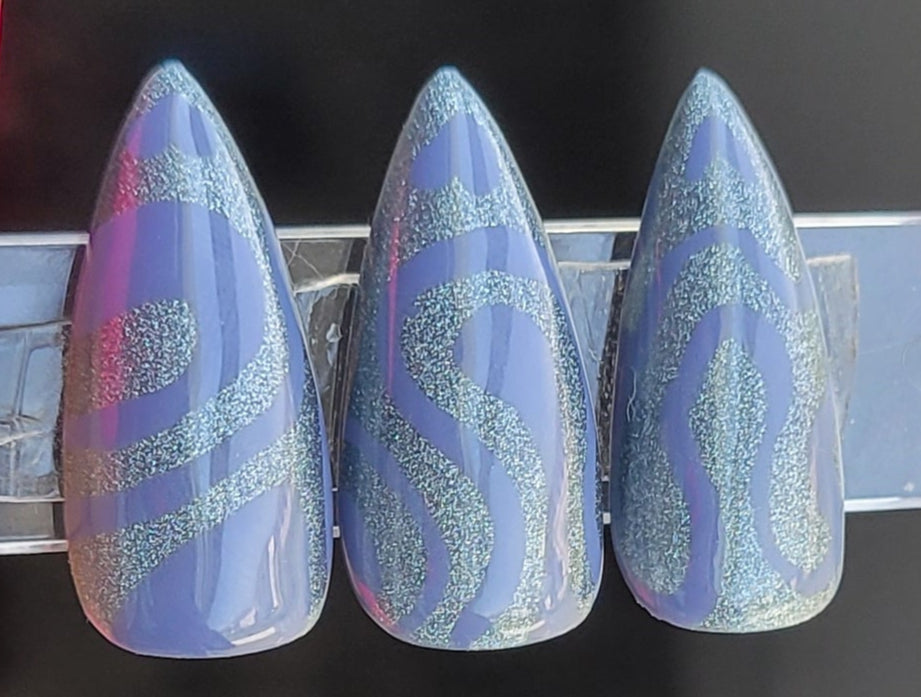 Cat Eye - Midnight Mist Swirl Stiletto Press - On