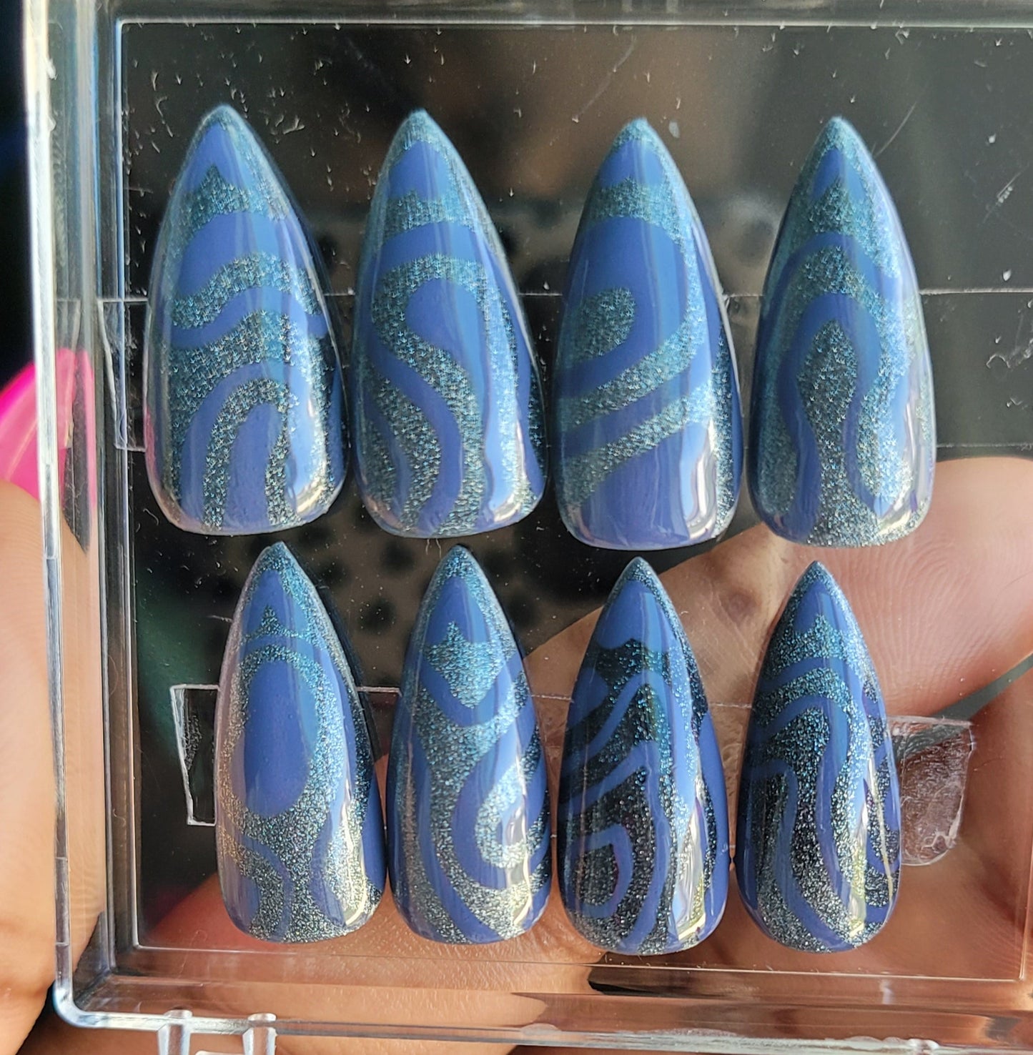 Cat Eye - Midnight Mist Swirl Stiletto Press - On